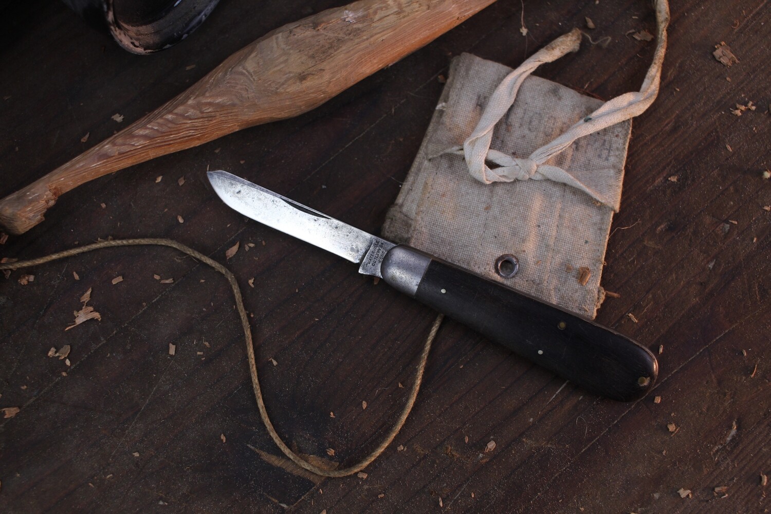 Waterville Co Vintage Jack 2.25&quot; Slipjoint Folder / Rosewood / Satin High Carbon ( Pre Owned )