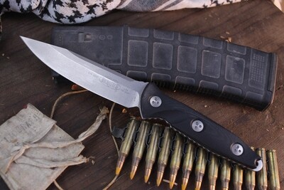 Microtech Socom Alpha S/E  5" Fixed Blade / Black G-10 / Stonewashed ( Pre Owned )