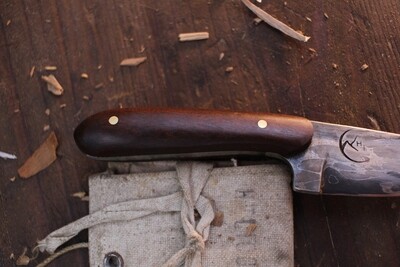 Highlands Forge 2" Fixed Blade Micro Hunter / Ironwood / Alaskan Forged 80CRV2 Core San Mai