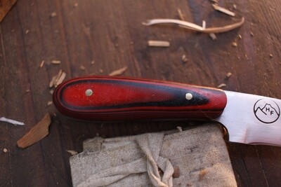 Highlands Forge 2" Fixed Blade Micro Hunter / Orange Ultrex / Satin Forged 1095