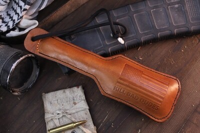 WKBD Slap Jack / Flag Embossed Natural Leather / 18 Ounces