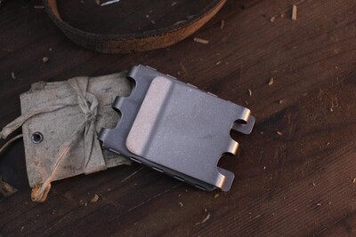 Chaves Ultramar Ti-Fold Card &amp; Cash EDC Wallet / Stonewashed Titanium