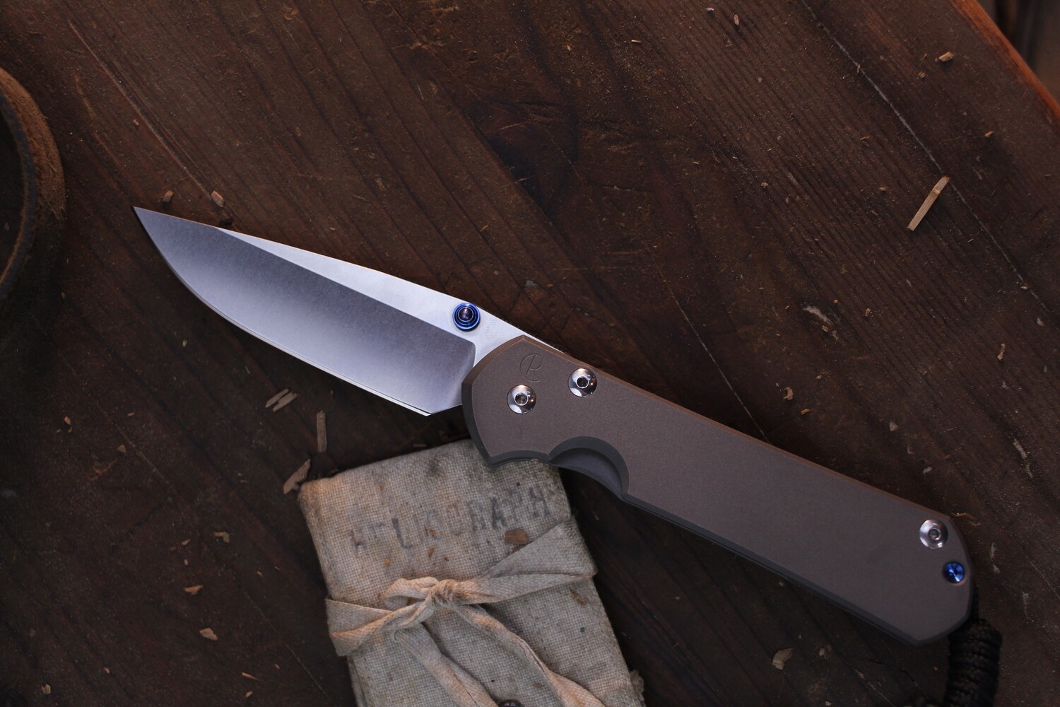 Chris Reeve Knives Large Sebenza 31 3.625&quot; Frame Lock Knife / Titanium / Stonewash S35VN ( Pre Owned )