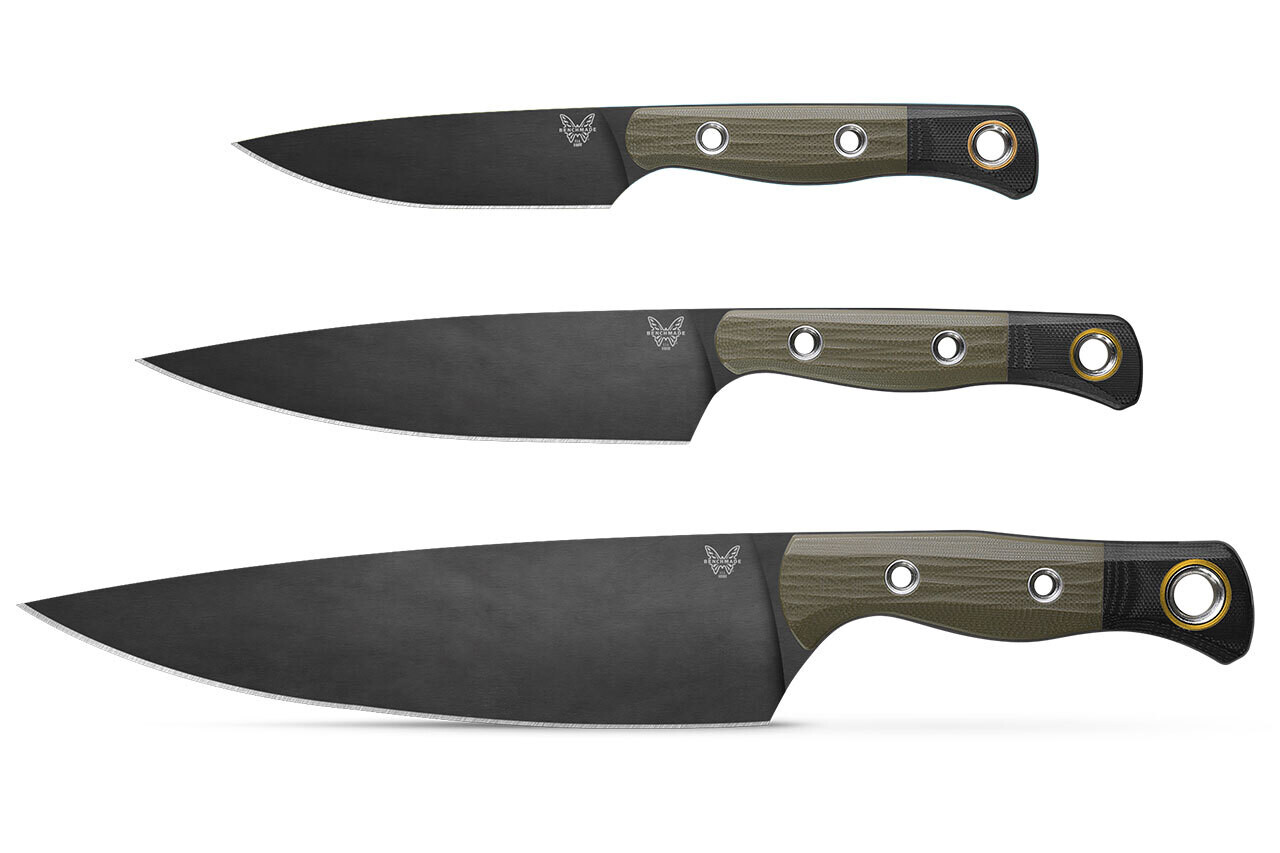 Benchmade 3-Piece Kitchen Set / OD Green &amp; Black G-10 / Black CPM-154