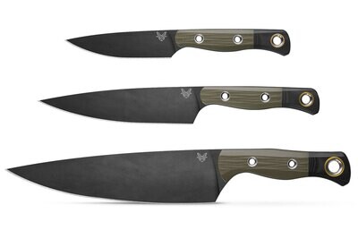 Benchmade 3-Piece Kitchen Set / OD Green &amp; Black G-10 / Black CPM-154
