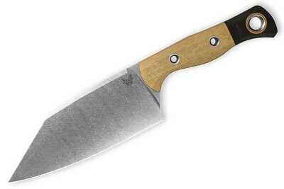 Benchmade Station 6" Kitchen Knife / Maple Richlite & Black G-10 /  Satin CPM-154
