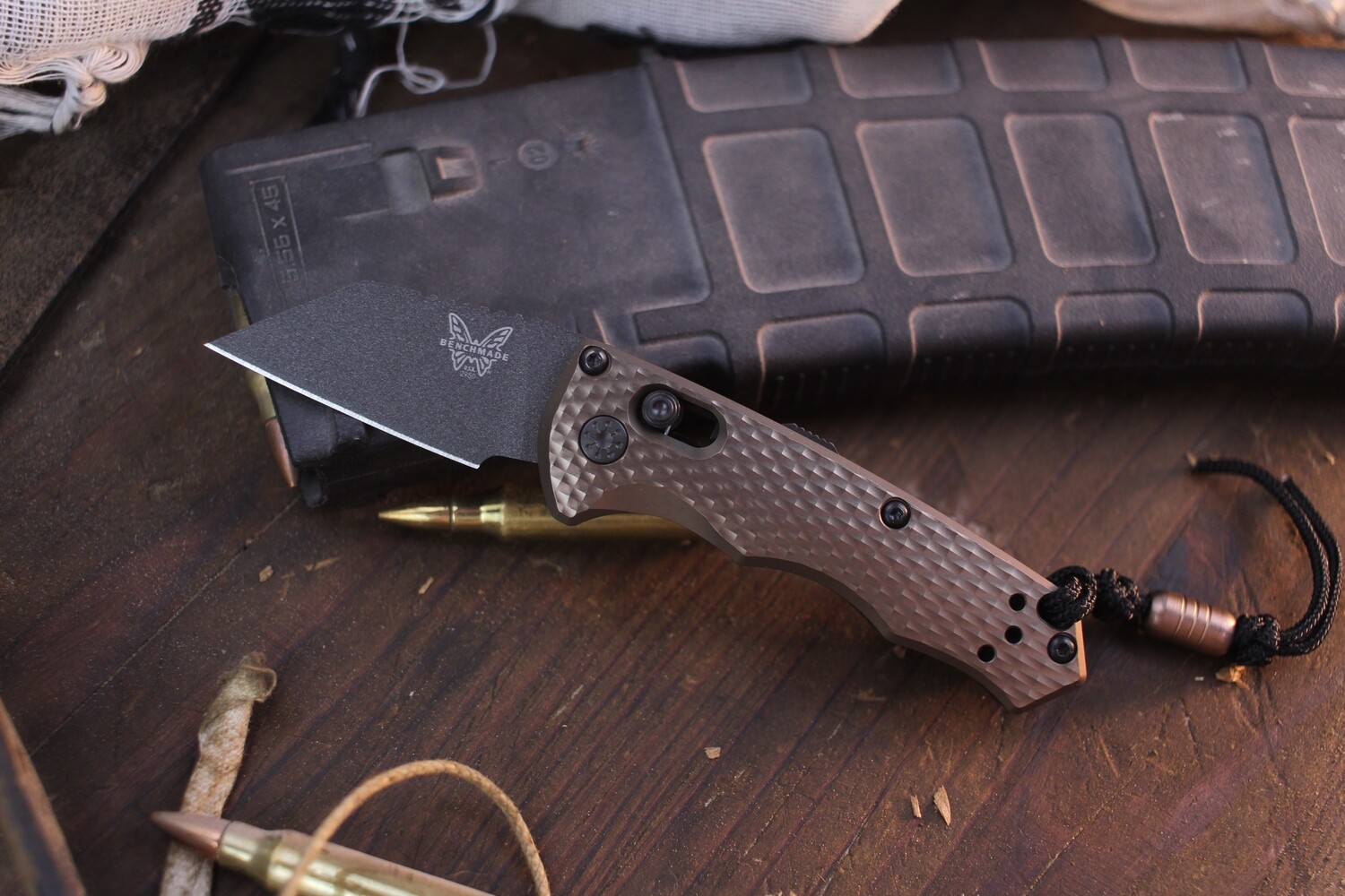 Benchmade Partial Auto Immunity 1.9&quot; AXIS Lock Folder / Flat Dark Earth Aluminum / Black M4