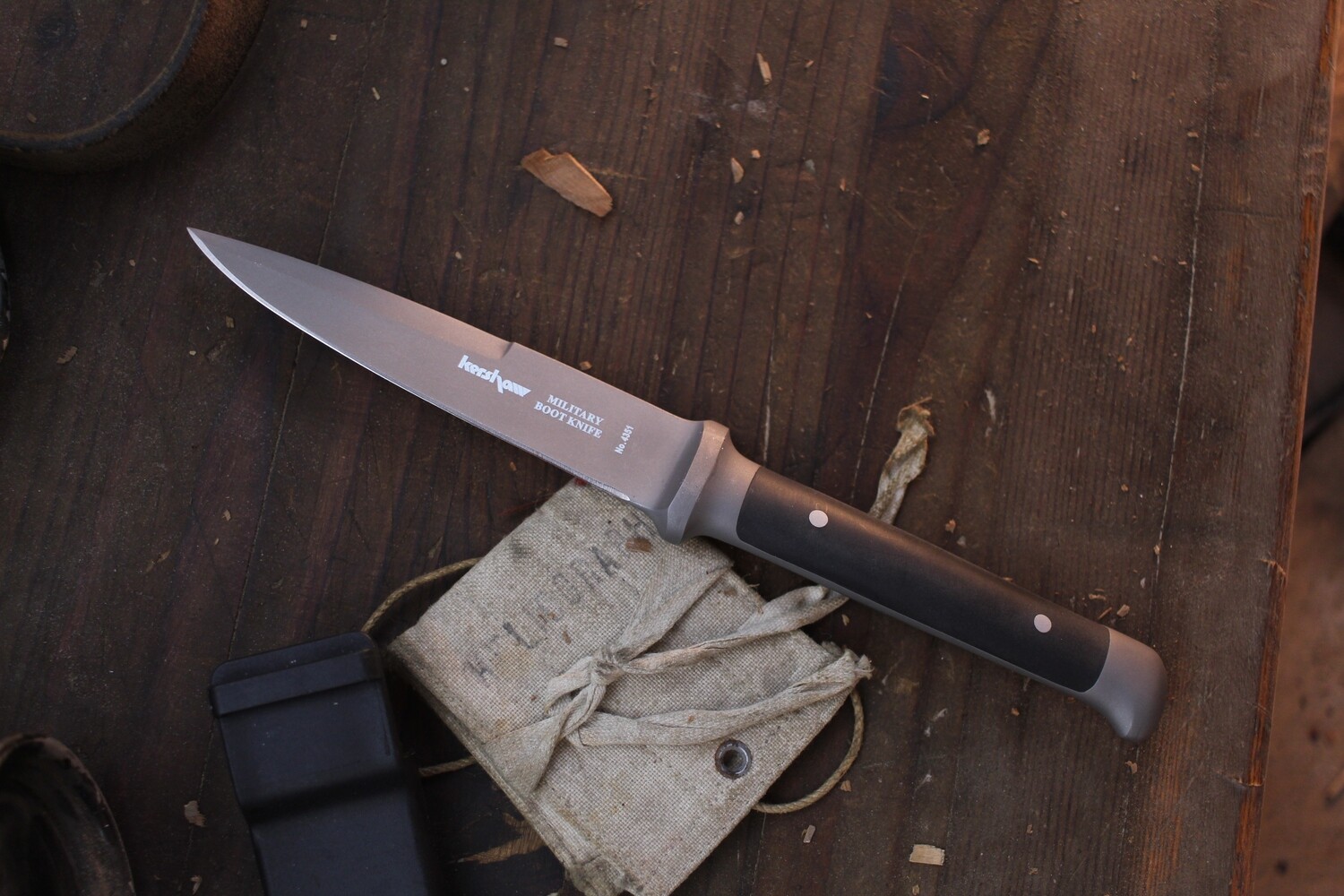 Kershaw Military Knife 3.5&quot; Fixed Blade / Black POM / 14116 HC ( Pre Owned )