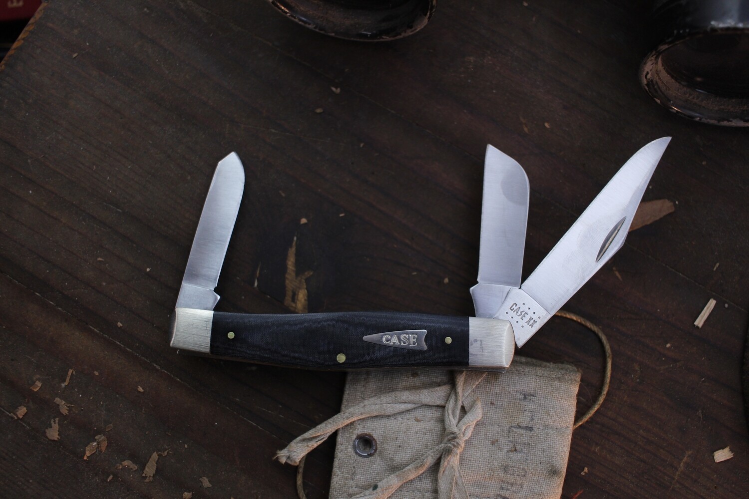 Case Large Stockman 4.25&quot; Closed Slipjoint Folder / Black Micarta / Polished Tru-Sharp