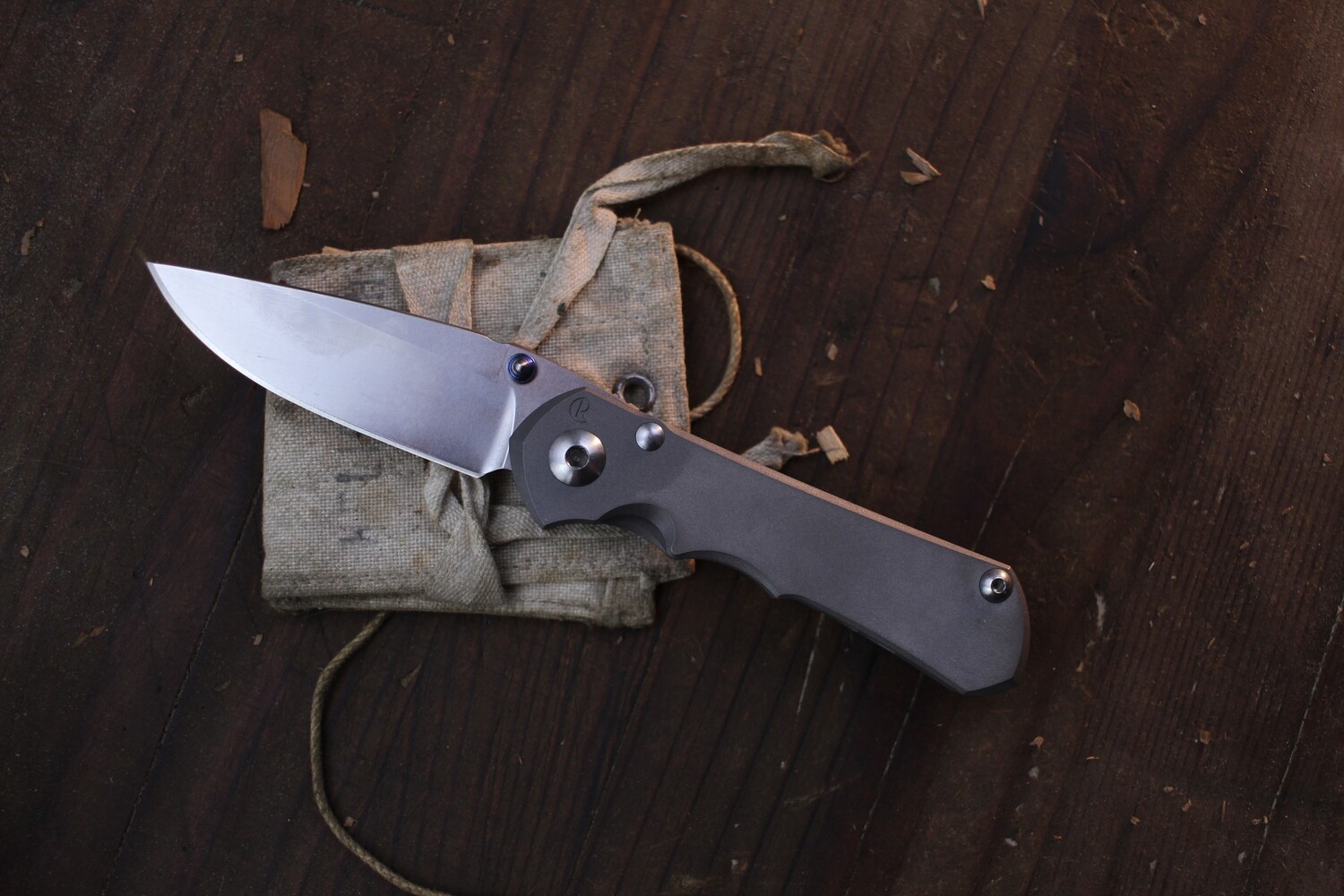 Chris Reeve Knives Small Inkosi 2.75&quot; Frame Lock Knife, Titanium / Stonewash S35VN ( Pre Owned )