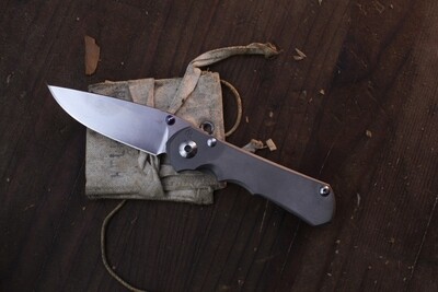 Chris Reeve Knives Small Inkosi 2.75&quot; Frame Lock Knife, Titanium / Stonewash S35VN ( Pre Owned )