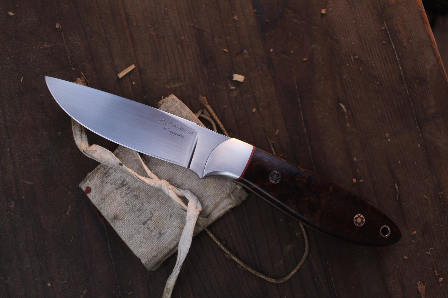 H.L. Holbrook Model 1 3.625&quot; Fixed Blade / Ironwood / Satin 154CM ( Pre Owned )