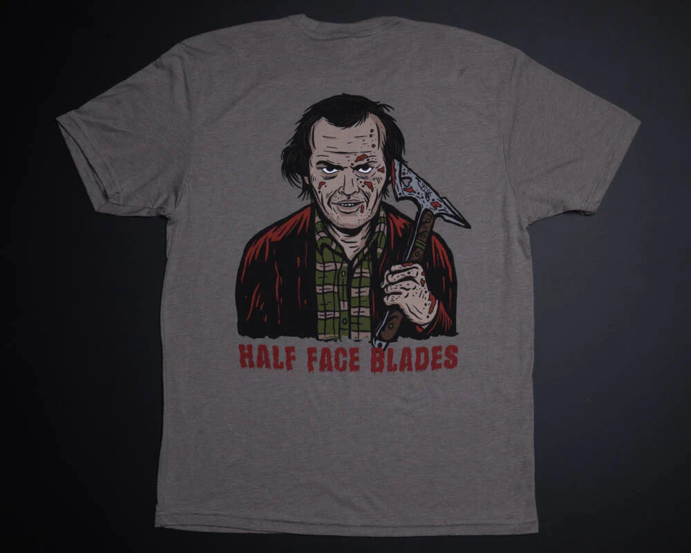 Half Face Blades Jack Torrance T-Shirt / Venetian Grey / Small