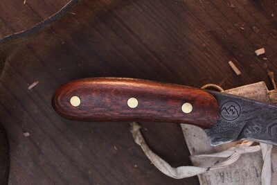 Highlands Forge 5" Fixed Blade Hunter / Lacewood / Alaskan Forged Damascus