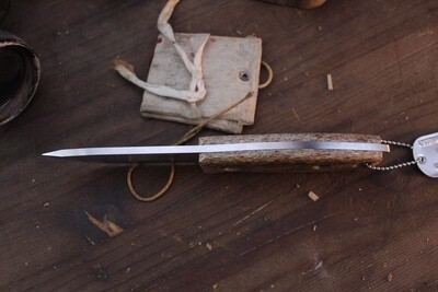 3DK Fuukko 3.75" Fixed Scandi, N690 Blade / Whale Bone