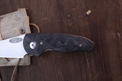TRM Nerd 2.2" Folding Knife / Marbled Carbon Fiber / Stonewashed 20CV ( Pre Owned )