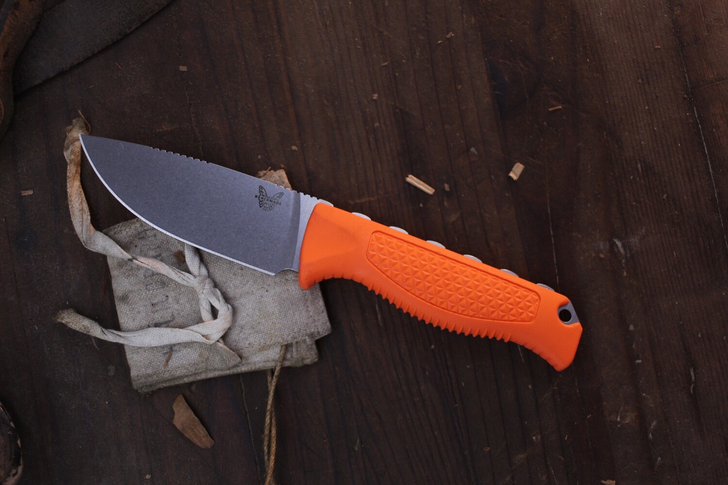Benchmade Prototype Steep Country Hunter 3.5&quot; Fixed Blade / Orange Rubber / Stonewashed S30V