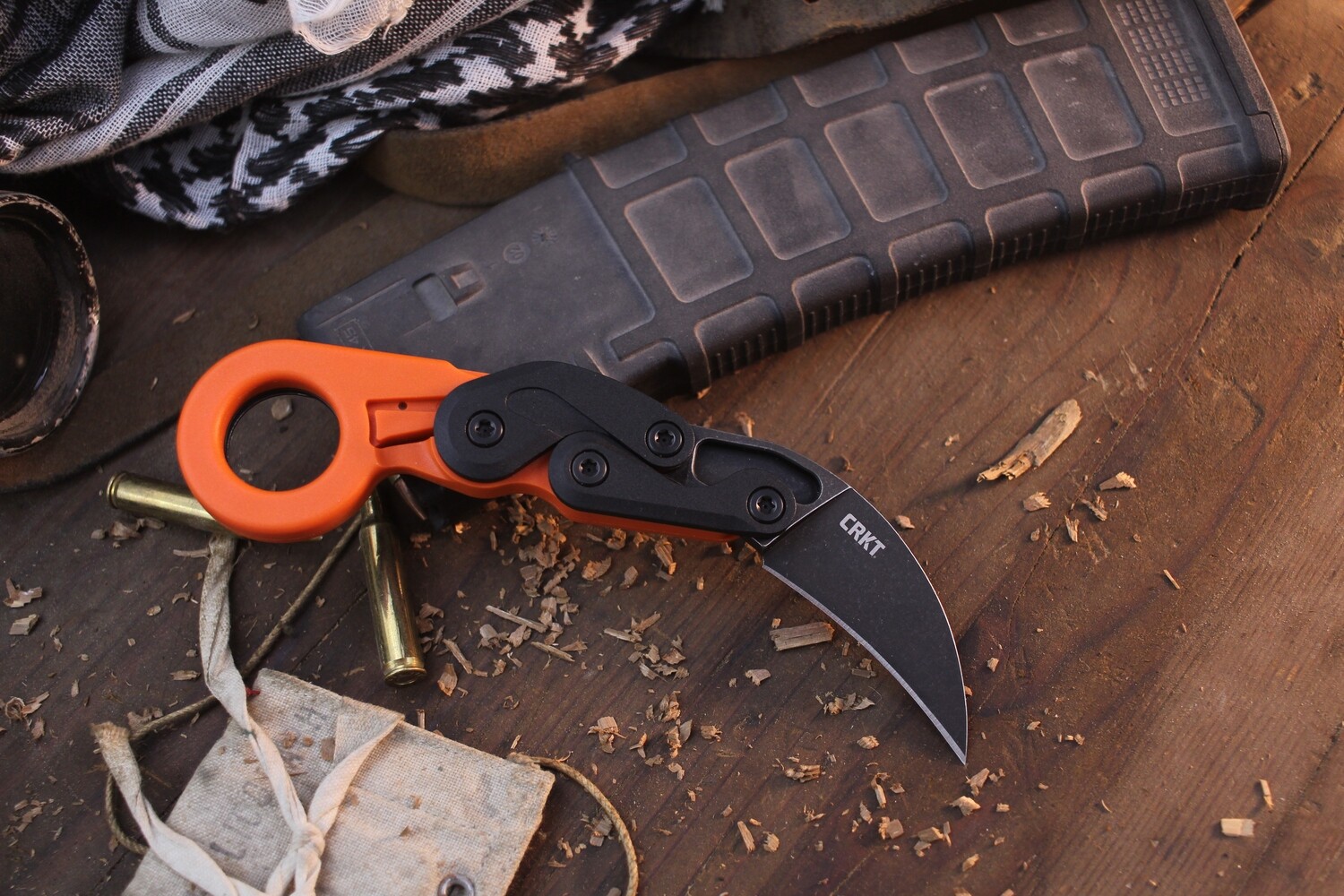CRKT Provoke 2.4&quot; Kinematic Folding Karambit / Orange Grivory / Black 4116 ( Pre Owned )