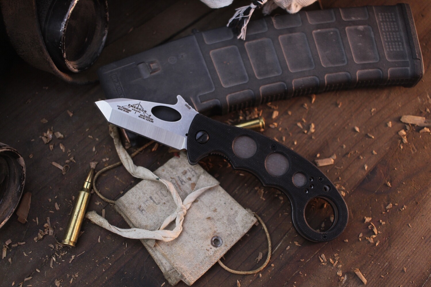 Emerson CQC-7 Karambit SF 2.7&quot; Wave Hooke Folder / Black G-10 / Stonewash 154CM ( Pre Owned )