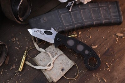 Emerson CQC-7 Karambit SF 2.7&quot; Wave Hooke Folder / Black G-10 / Stonewash 154CM ( Pre Owned )