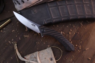 Zero Tolerance 0460 Sinkevich 3.25&quot; Framelock Flipper / Carbon Fiber / Satin S35VN ( Pre Owned )