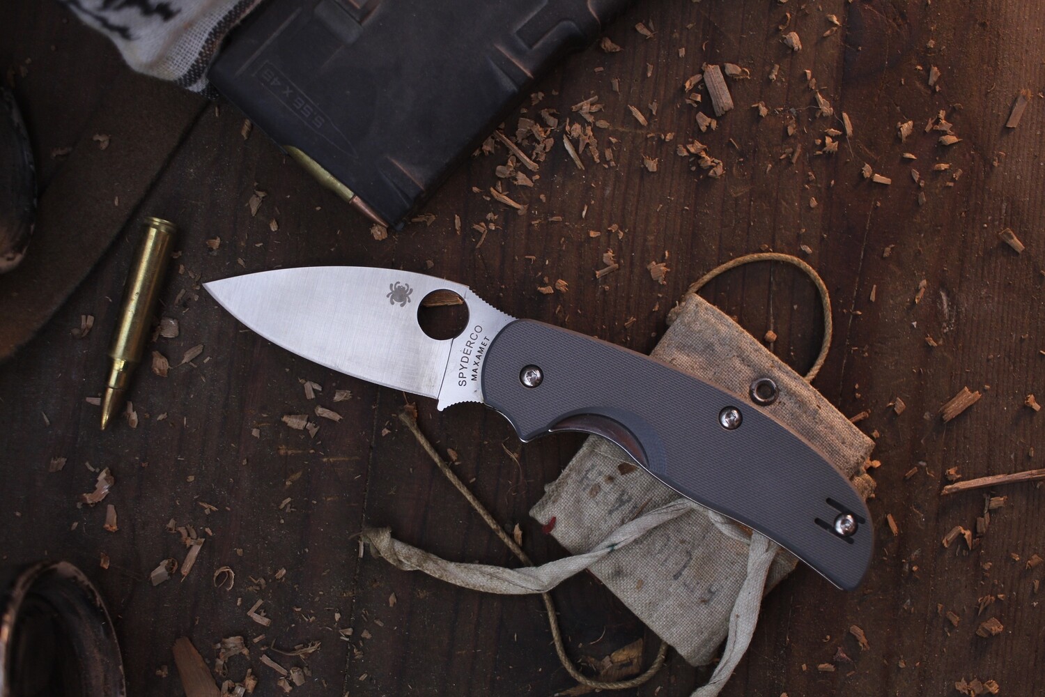 Spyderco Sage 1 3&quot; Linerlock Folder / Gray G-10 / Satin Maxemet ( Pre Owned )