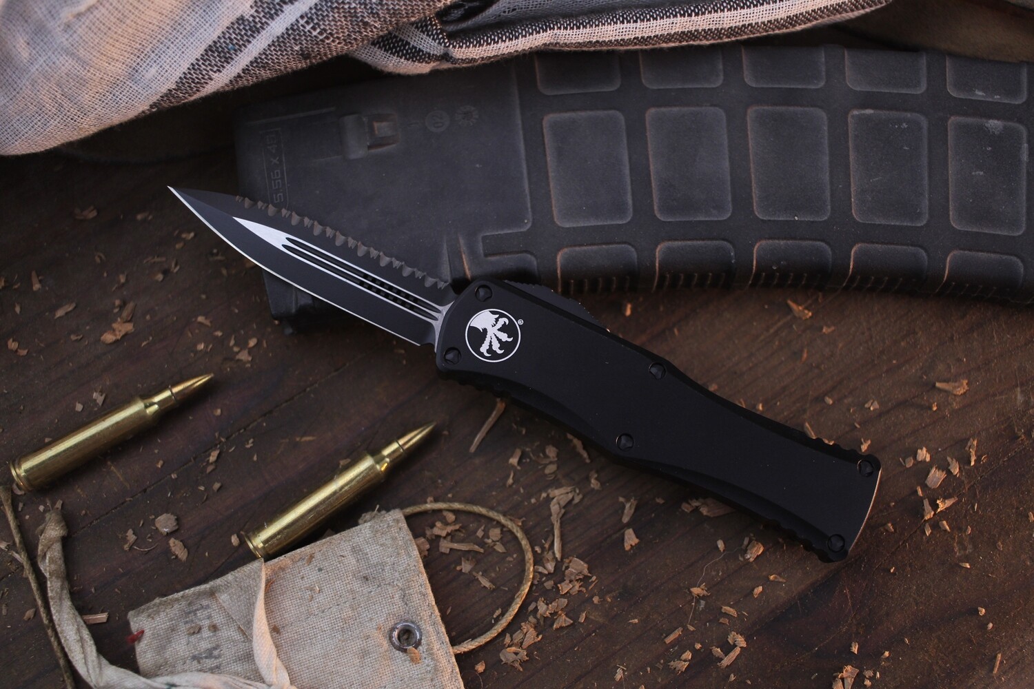 Microtech Hera Tactical 3&quot; OTF Auto / Black Aluminum / Black
