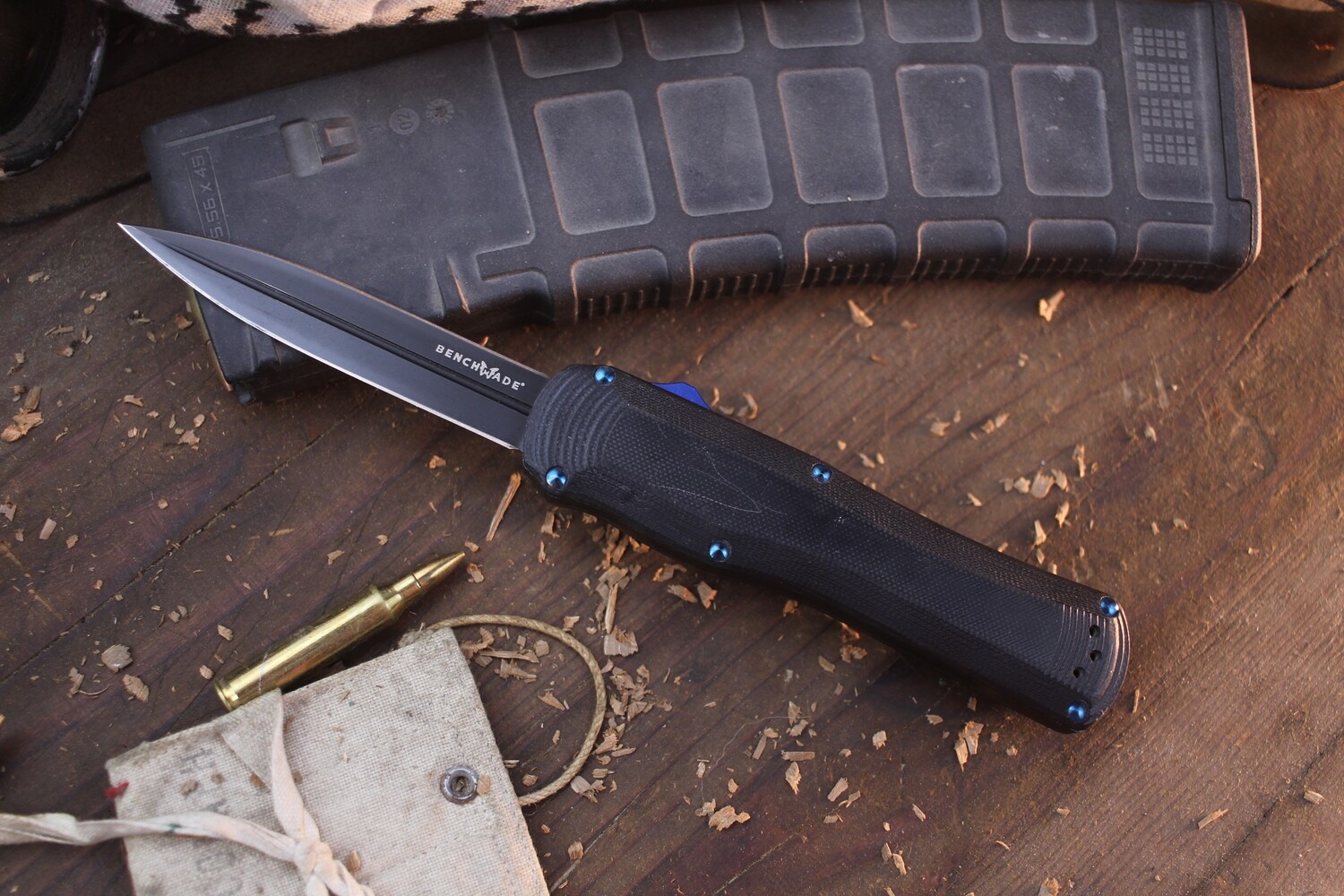 Benchmade Autocrat 3.71 D/A OTF Auto / Black G-10 / Black S30V ( Pre Owned )