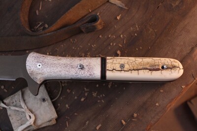 Swamp Rat Rodent Rucki 15.25&quot; (Wakizashi) / Moose &amp; Mammoth Ivory With Baleen Spacer / Midnight Bronze SR101 ( Pre Owned )