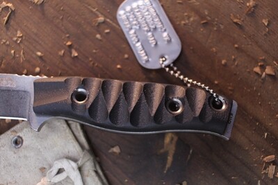3DK MAK 4" Fixed Drop Point, K110 Blade / Black G10 handle