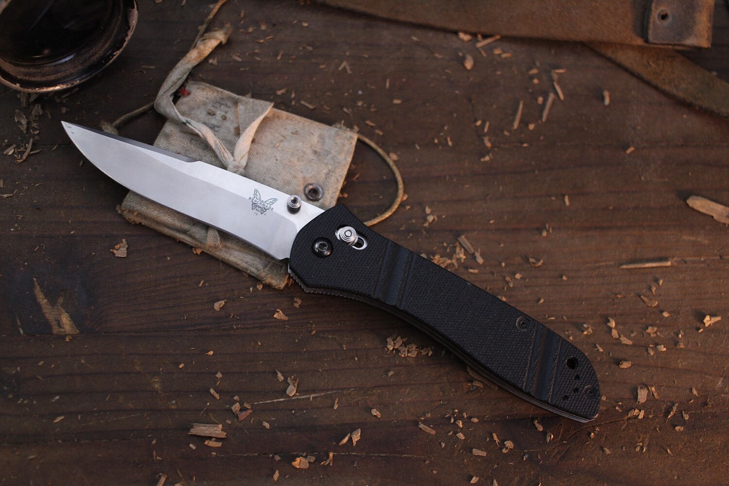 Benchmade 710-2 4&quot; Axis Lock Folder / Black G-10 / Satin M390 ( Pre Owned )