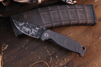 DPx Gear HEST Mr. DP 3" Folding Knife / Titanium / Mr. DP Pattern M390 ( Pre Owned )