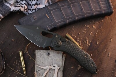 Microtech Stitch 3.75&quot; Automatic Folder  / OD Green Aluminum / OD Green M390 ( Pre Owned )