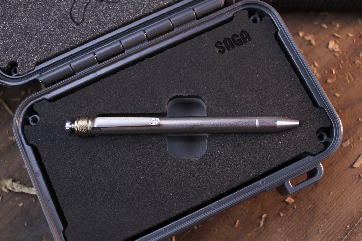 Grimsmo SAGA 5&quot; Pen / Stonewashed Titanium &amp; Bronze Anodized Mechanism ( Pre Owned )