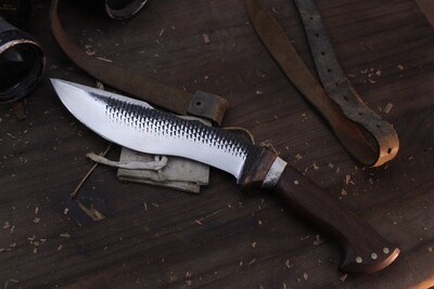 Barrett Knives Forge File 7” Recurve Chopper / Maple & Moose / Forged Vintage File Barrett Knives Forge File 7” Recurve Chopper / Maple & Moose / Forged Vintage File
