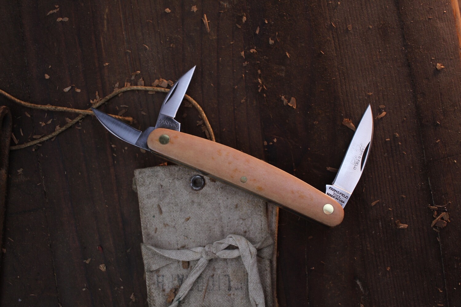 Great Eastern Cutlery F&amp;F #62 Pocket Carver Slipjoint Folder / Maple Valley Richlite / Satin 1095 ( Pre Owned )