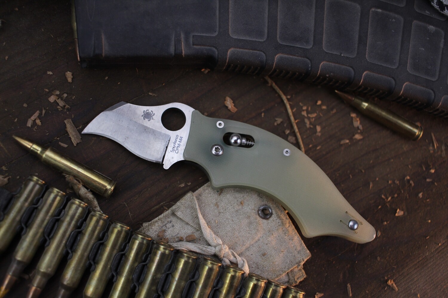 Spyderco Dodo 2.05&quot; Folding Knife, Jade G10 / Satin M4 ( Pre Owned )