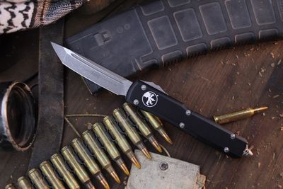 Microtech Ultratech T/E 3.4" OTF Auto /  Black Aluminum / Apocalyptic