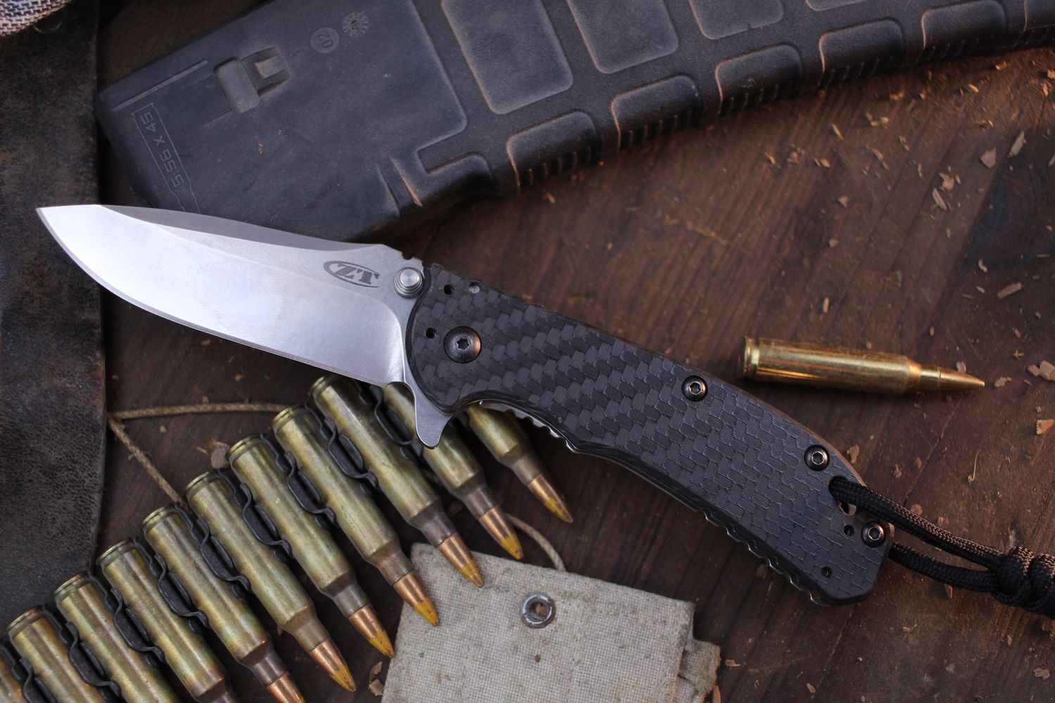 Zero Tolerance 0566CF Hinderer 3.25&quot; Assisted Flipper / Carbon Fiber / Stonewashed S35VN ( Pre Owned )