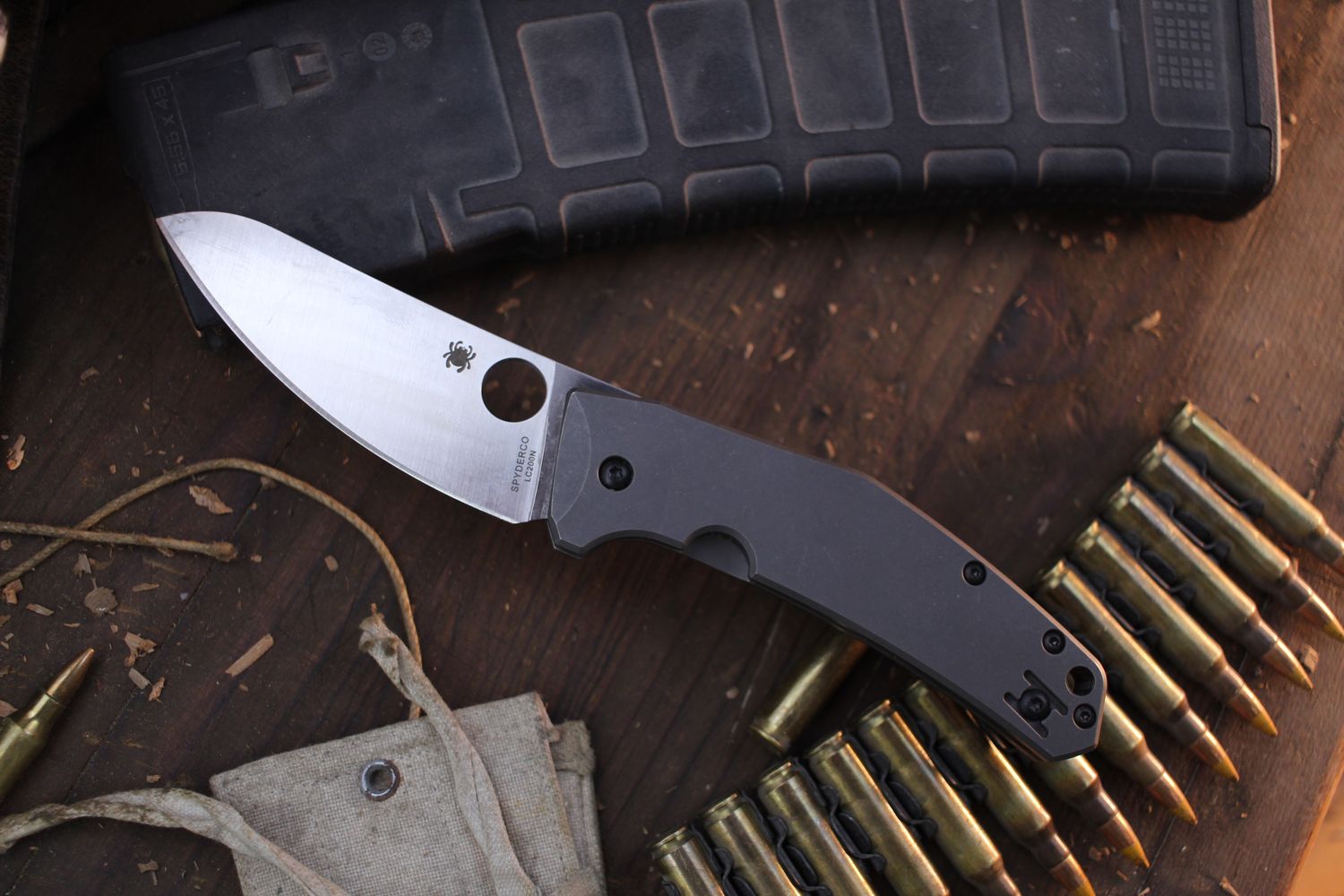 Spyderco SpydieChef 3.3&quot; Frame Lock Knife, Titanium / Satin ( Pre Owned )