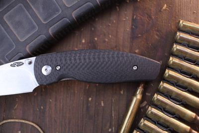 Three Rivers Manufacturing Nuetron 2 3" Linerlock Folder / Carbon Fiber / Stonewashed Magnacut ( Pre Owned )