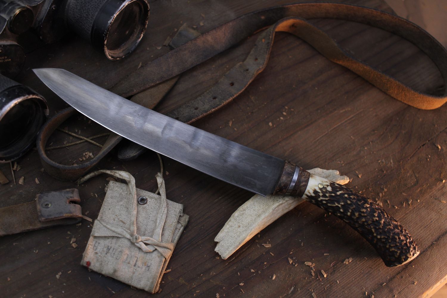 Barrett Knives Slicer 8.9&quot; Fixed Blade / Stag / 1095
