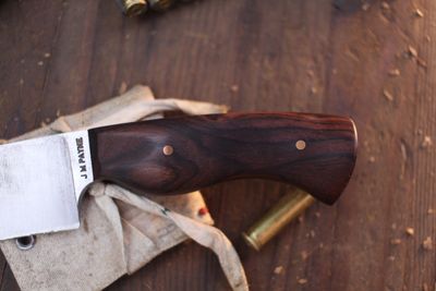 Payne Leather &amp; Tool Utility 4.5" Fixed Blade / Cocobolo / Satin Flat Ground 80CrV2 ( Pre Owned )
