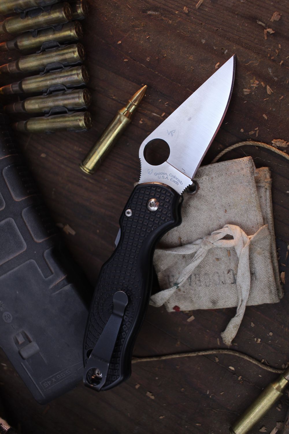 Spyderco Para 3 LW 2.92&quot; Compression Lock Folder / Black FRN / Satin CTS-BD1N ( Pre Owned )