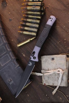 Benchmade Auto Fact 4" Auto AXIS Lock Folder / Aluminum &amp; Carbon Fiber / Black DLC S90V ( Pre Owned )