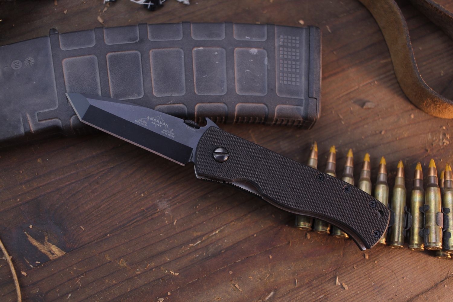Emerson CQC7BW BT 3.3&quot; Folding Knife / Black G10 / Black 154CM ( Pre Owned )