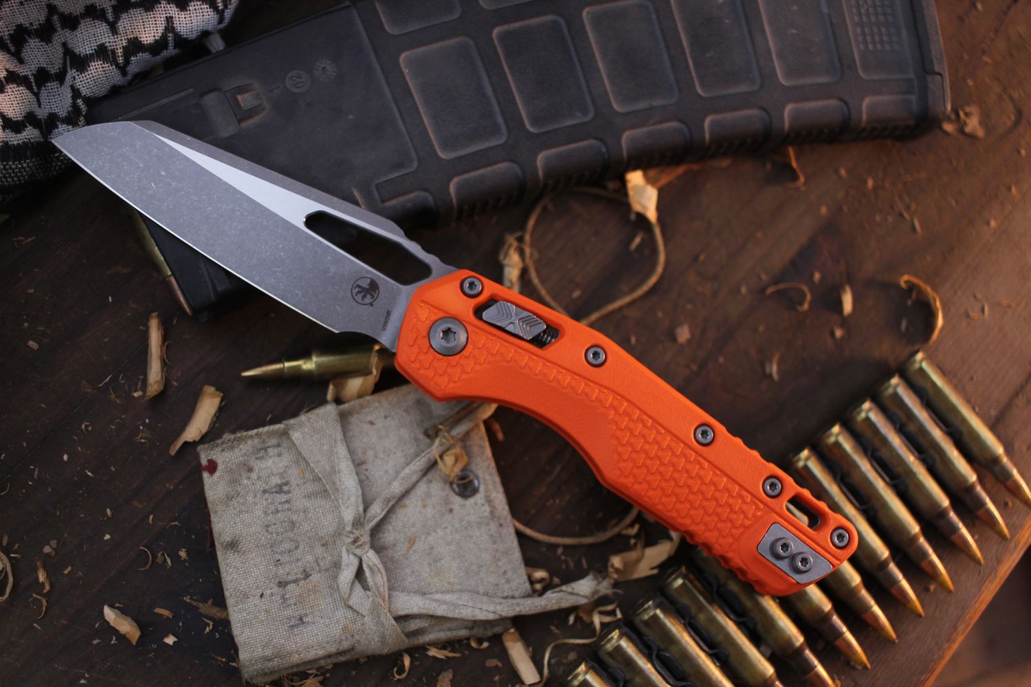 Microtech MSI 3.88&quot; RAM-LOK Folder / Orange Polymer / Apocalyptic M390MK