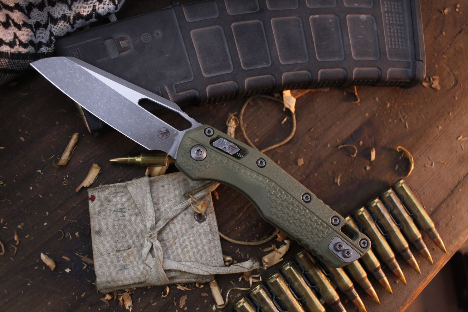 Microtech MSI 3.88&quot; RAM-LOK Folder / OD Green Polymer / Apocalyptic M390MK
