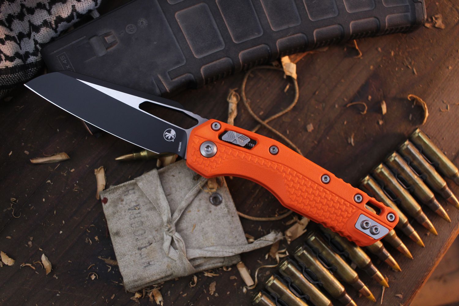 Microtech MSI 3.88&quot; RAM-LOK Folder / Orange Polymer / Two Tone M390MK