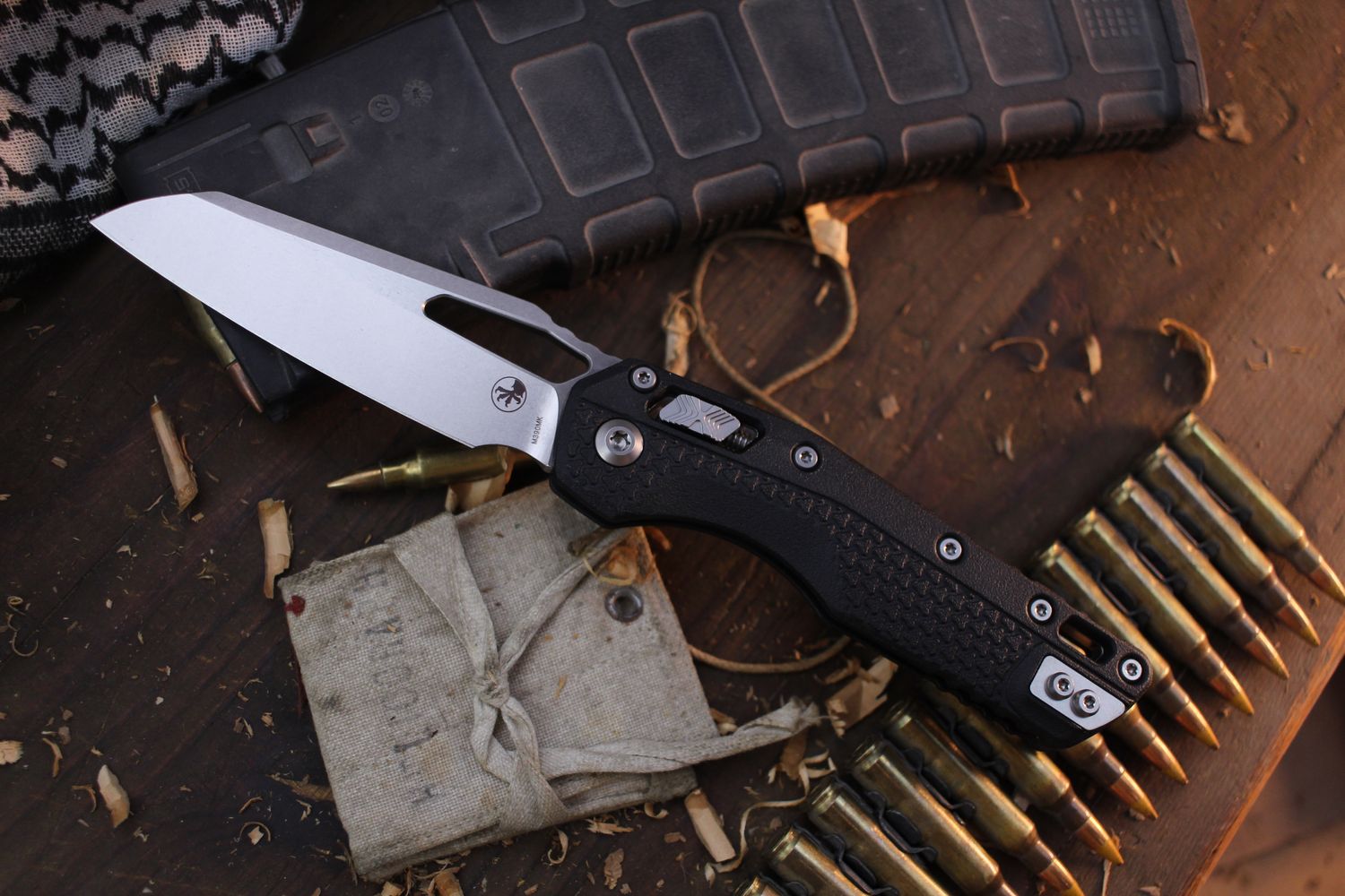 Microtech MSI 3.88&quot; RAM-LOK Folder / Black Polymer / Stonewashed M390MK